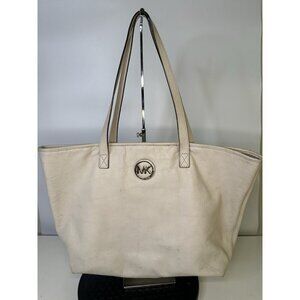 MICHAEL KORS Ivory/Cream Pebbled Leather Tote